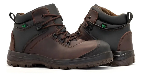 Vanvien Bota De Seguridad Omega Cafe De Piel Dieléctrico | Envío gratis