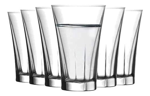 Vaso Vidrio Turco Truva Lav Trago Largo 350ml X6 Unidades