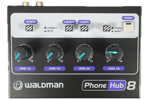 Amplificador De Fone Waldman Ph-8 Phone Hub 8 Com Fonte 100v/240v