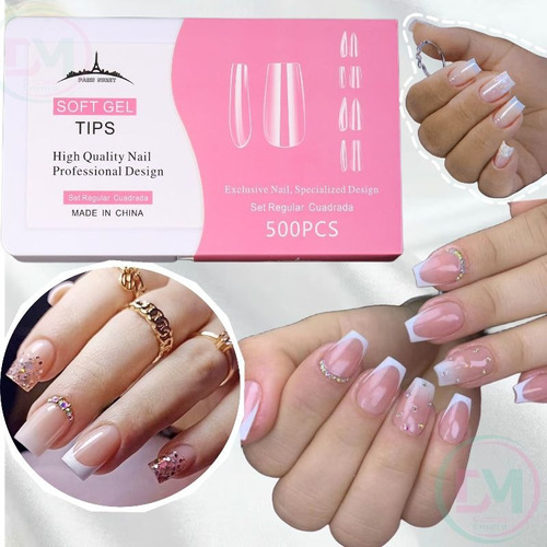 Tips Paris Night Soft Gel Cajax500u - Press On Nails