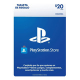 Psn Card Tarjeta $20 Playstation Colombia Ps5 Ps4 Prepago