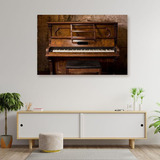 Cuadro Decorativo Canvas Artístico Piano Café 120x80 Cm