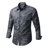 Camisas De Senderismo Cargo Long Para Hombre, Camisas De Tra