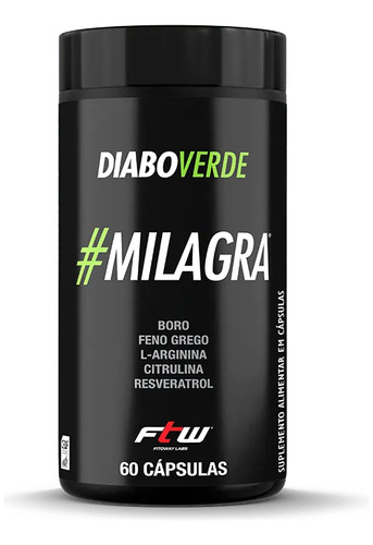 Diabo Verde Milagra  60 Cápsulas  Citrulina Feno Grego Ftw