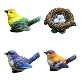 Adornos De Decoración De Aves De Resina De Jardín En Miniatu