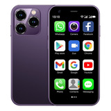 Mini Telefone Barato Android Xs15 Roxo 3.0 Polegada