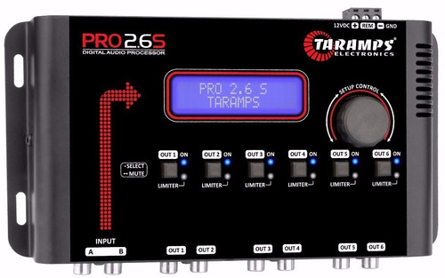 Processador De Áudio Digital Taramps Pro 2.6s - 06 Saídas