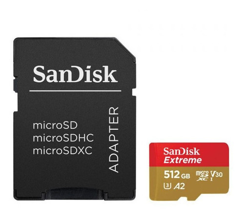 Tarjeta De Memoria 512gb Microsd Extreme 190 Mb/s Sandisk