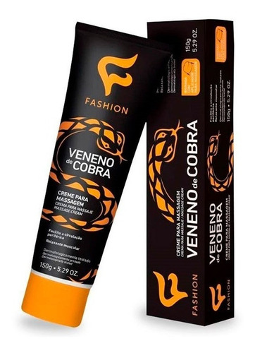 Creme Massageador Para Corpo Fashion Veneno De Cobra En Pomada De 150ml/150g