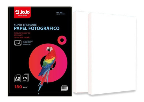 Papel Fotográfico Foto A3 Glossy 180g Brilhante 300fls Frime