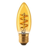 Lampara Vela Led Filamento Velita Golden 3w E27