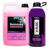Shampoo V-floc 3l Vonixx + Removex 5l Limpeza Pesada