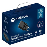 Carregador Motorola Turbo 50w Duas Saídas Usb C Original