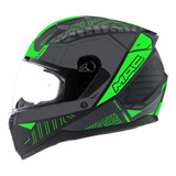 Casco Mac Integral Bass Arcade Negro Y Verde