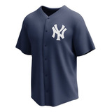 Jersey Camisola Beisbol Yankees New York Azul Osc Infantil