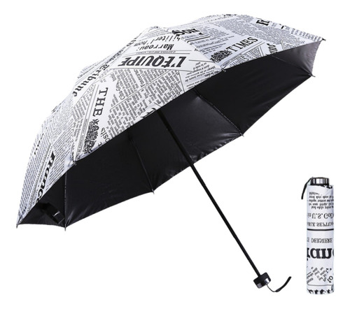 Paraguas Sombrilla China Con Diseño Innovador De Periódicos