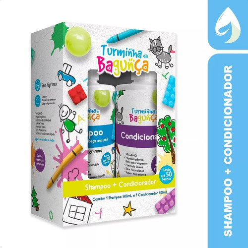  Kit Shampoo E Condicionador Turminha Da Bagunça Vegano