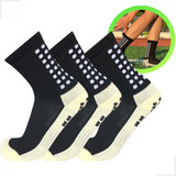 Kit 3 Pares Meias Antiderrapante Futebol Pro Socks Esportiva