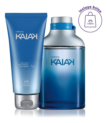 Kit Perfume Kaiak Clasico Masculino+gel De Barba 2en1 Natura