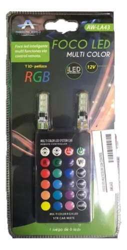 Par Led T10 Pellizco Rgb Hyperled Estrobo A Control