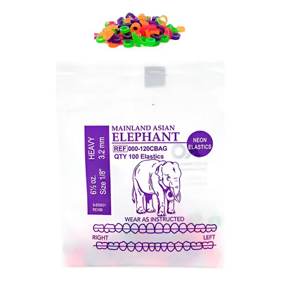 Ligas Intraorales Elefante Heavy 6.5 Oz 1\u002F8 8bolsas Colores | Envío gratis