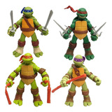 4 Muñecos Clásicos De Las Tortugas Ninja De 12cm Toys