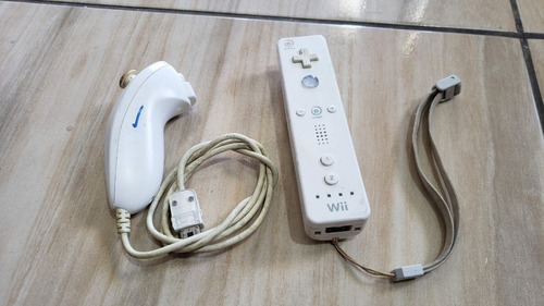 Wii Remote + Nunchuk Branco Original Funcionando 100%. G1