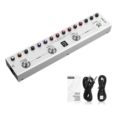 Pedal Multiefectos Bajo M-Vave Tank-B 36 Presets Recargable Bluetooth | Envío gratis