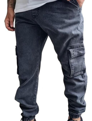 Pantalón Mom Cargo Hombre Farenheite By Mockba Jucar Negro