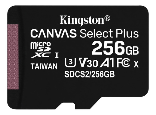 Memoria Microsd Kingston Canvas Select Plus 256gb