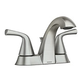 Grifo Lavabo Moen 84768srn Haber 4puLG 2 Manijas, Niquel Cep