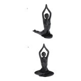 Juego De 2 Estatuas De Yoga Modernas Para El Hogar,