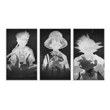 Cuadros Luffy, Naruto Y Gokú Set X3 