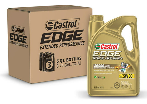 Aceite Castrol Edge 5w30 Extended Sintetico 3 X 4.73 Litros