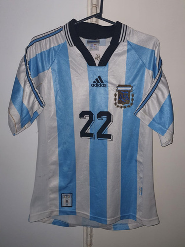 Camiseta Seleccion Argentina 1998 adidas Titular #22 Zanetti