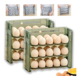  Organizador De Huevos De 3 Niveles Para 60 Huevos,2pz