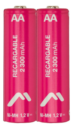 Pilas Recargables Mitzu Original Aa 2300 Mah 1.2 Par Doble A