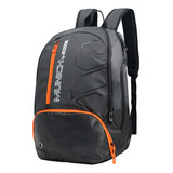 Mochila Deportiva Portapalo Hockey Basket Natación Termico Color Negro/naranja