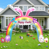 Arco Inflable Dia Conejo Huevo Pascua Easter Jardin Luz Led