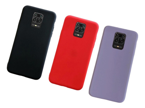 Silicone Case + Cerámica + V.c Para Xiaomi Redmi Note 9s/pro