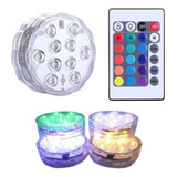 Luminaria Led Colorido Piscina Rbg Prova Dágua C/ Controle