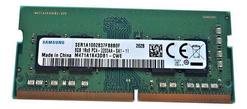 Memoria Ram Samsung 8gb 3200mhz 1x8gb Hp Lenovo Asus Dell