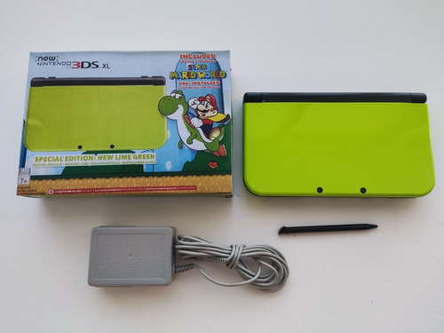 Nintendo New 3ds Xl Ips Edicion New Lime Green +mario World 