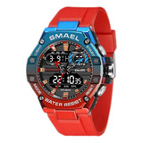 Relógio Estilo G-shock Militar Smael 8066 Red Colorful