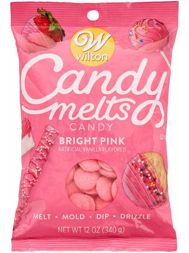 Candy Melts Color Rosado Brillante Wilton
