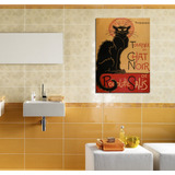 Vinilo Decorativo 60x90cm Le Chat Noir Estilo Vintage Gato