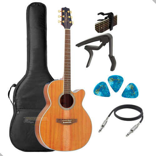 Violão Takamine Aço Eletrico Gn77kce N Natural + Acessórios