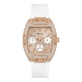 Reloj Guess Gw0105l3 Dama Color De La Correa Blanco Color Del Bisel Cobre Color Del Fondo Cobre