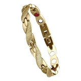 Pulseira Magnética Unissex Bracelete  Gold