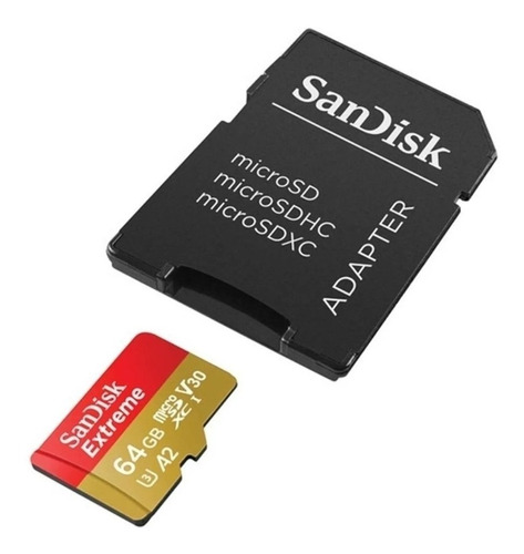 Tarjeta De Memoria Sandisk   Extreme  Con Adaptador Sd 64gb